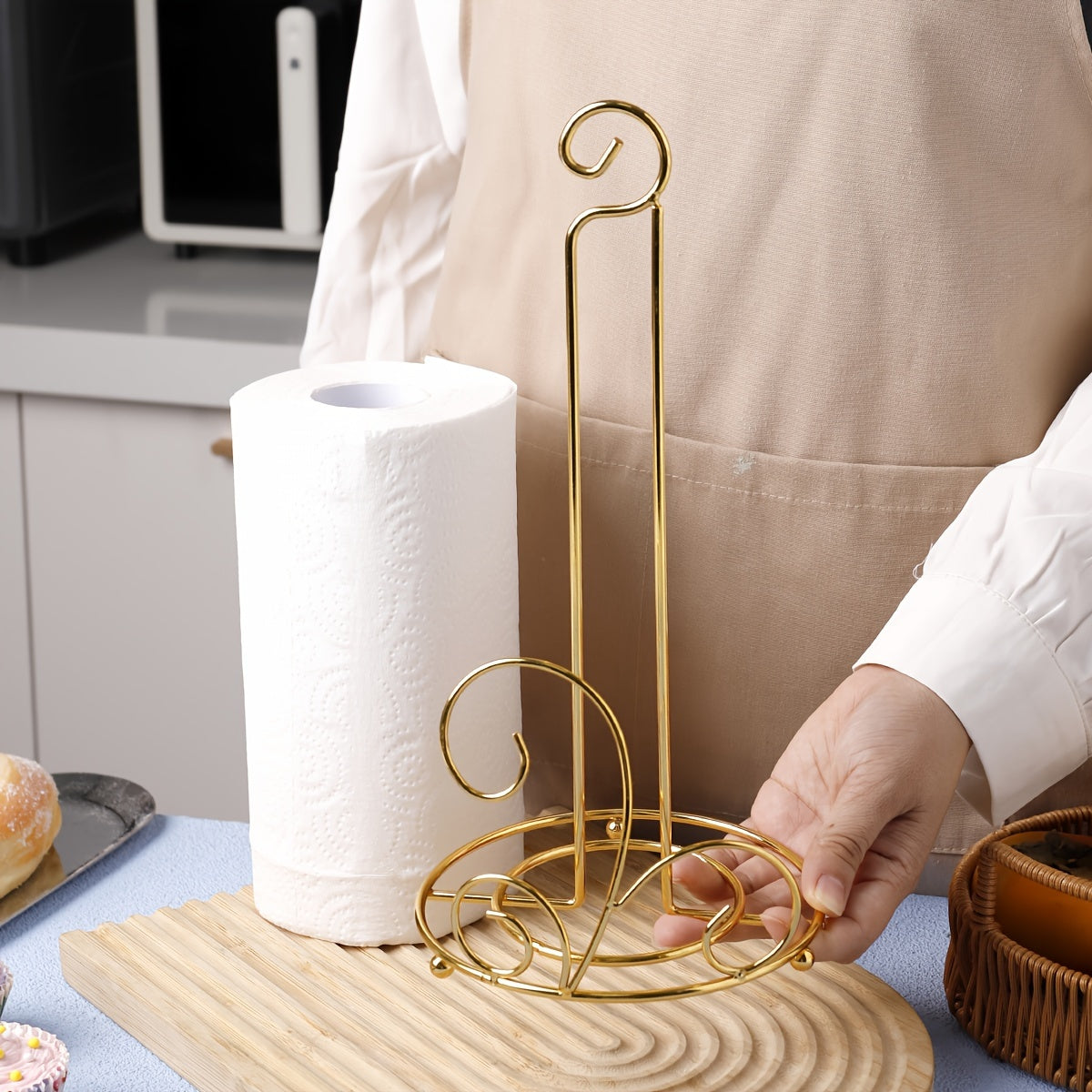 Gold Stainless Steel Tissue Holder for Kitchen and Dining Table