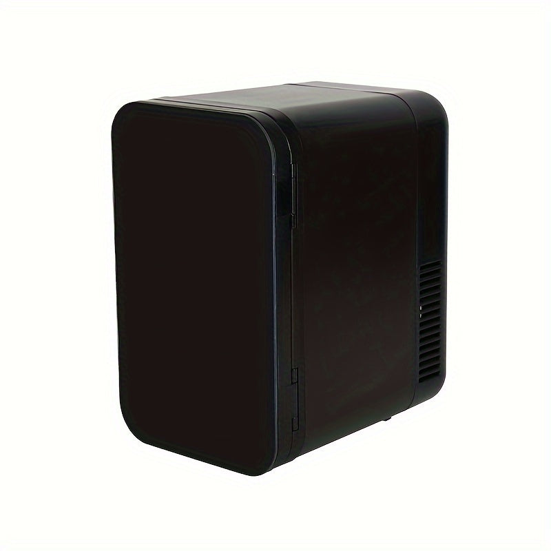 Mini Fridge Portable Glass Door 6L Cooling Heating Compact Refrigerator