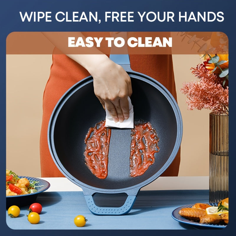 "Ecowin Non-Stick Blue Diamond Coated Wok with Steamer" ni taqdim etamiz - 27.94 sm/32.0 sm katta o'lchamlarida mavjud, bu wok mustahkam, korroziyaga chidamli va barcha plitalar bilan mos keladigan qilib ishlab chiqarilgan. Kuzda pishirish uchun mukammal.