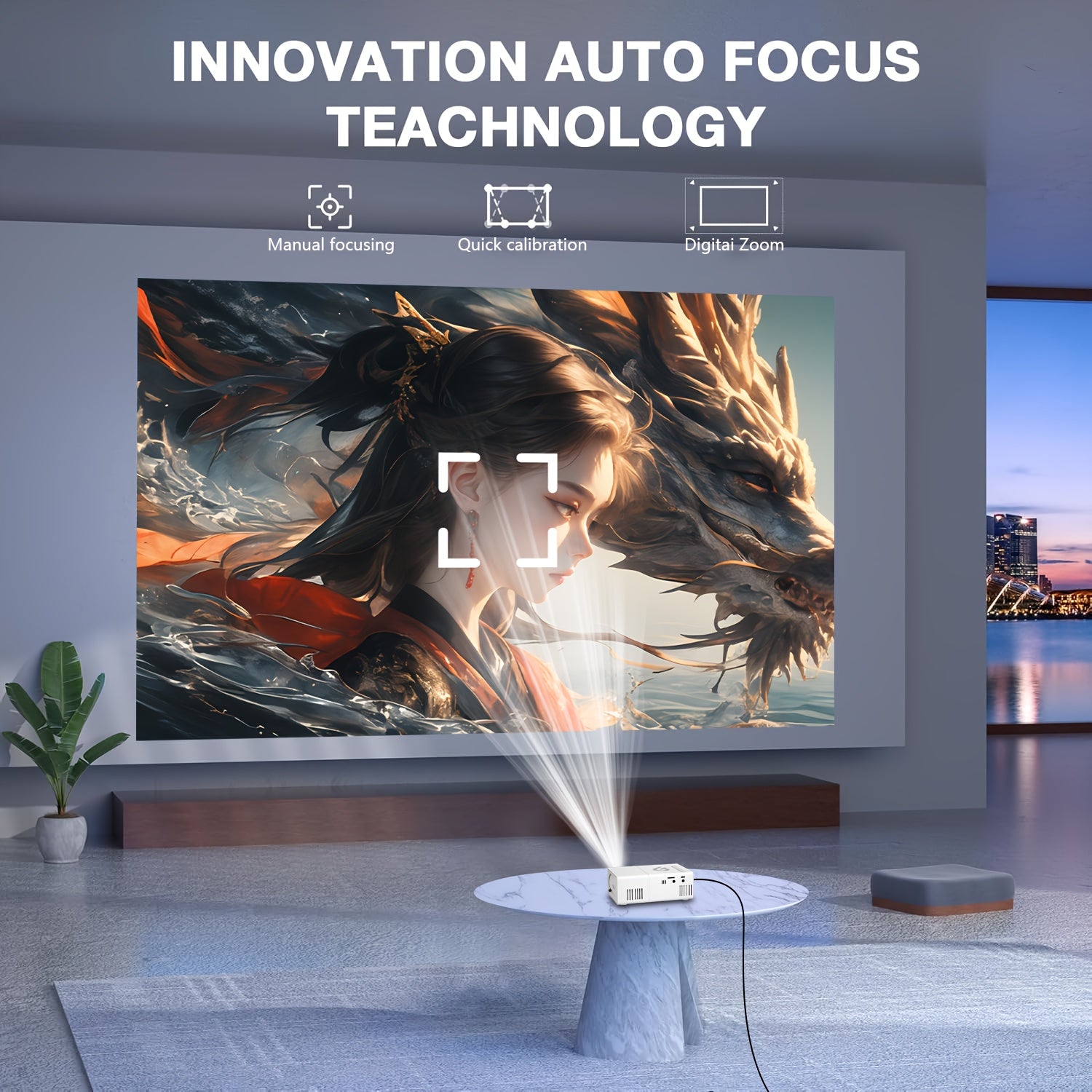 Портативный мини-проектор для домашнего кинотеатра и офиса, совместимый с USB, LED-подсветка