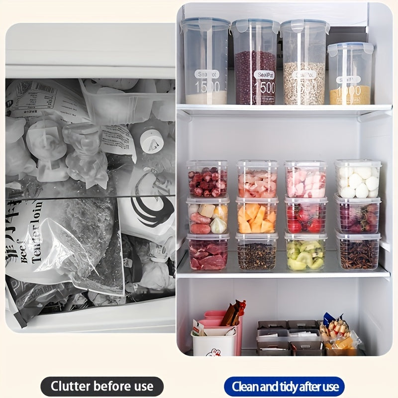 Clear Plastic Food Storage Containers Set for Fridge and On-the-Go