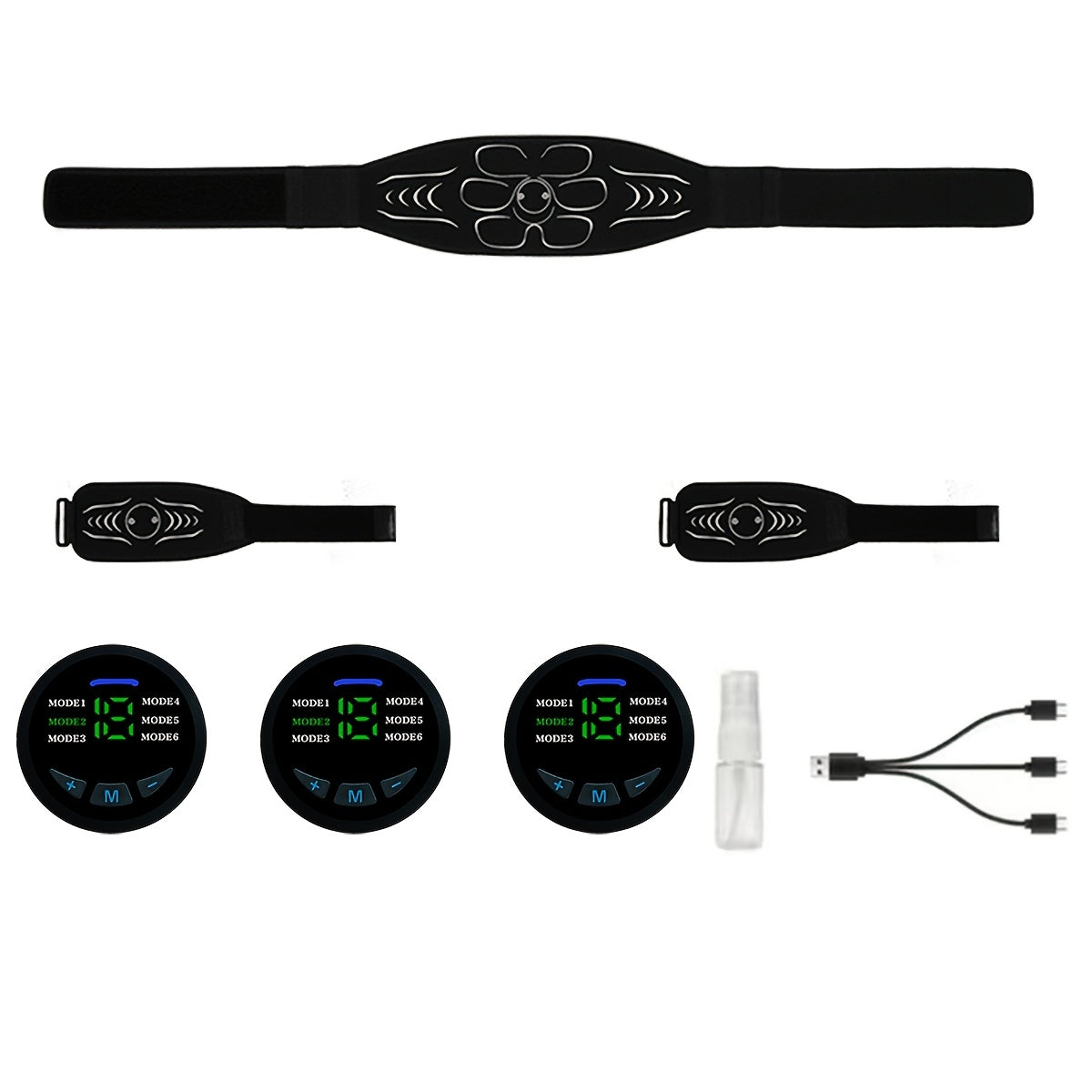 EMS Fitness Belt uch qismli to'plami uyda massaj qilish va qorin mushaklarini shakllantirish uchun, shuningdek, bayram sovgasi sifatida ham mos keladi.