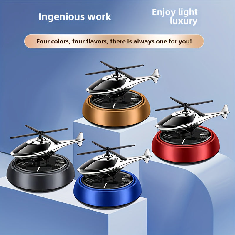 Solar Car Diffuser Air Freshener Aromatherapy Helicopter Decoration Gift