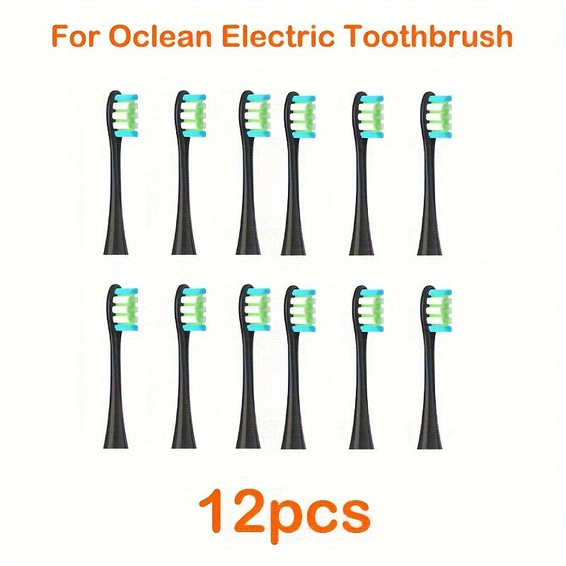 Elektr tish cho'tkalar uchun 12 dona yumshoq DuPont bristle almashtirish tish cho'tkasi boshliqlar