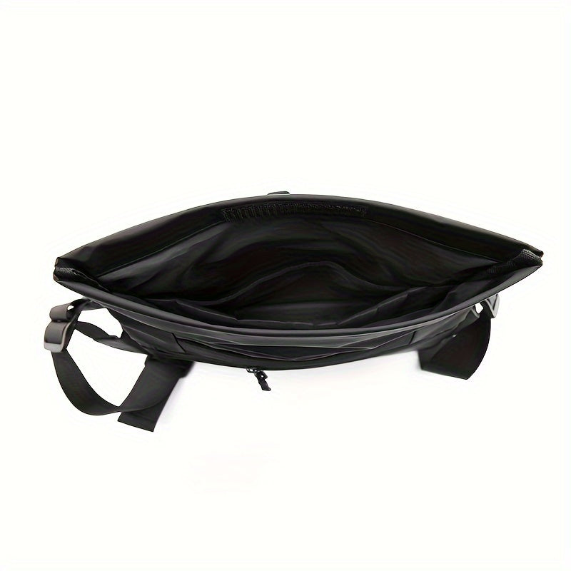 Men's Water-Resistant Oxford Chest Bag with Magnetic Closure and Ruched Detail for Daily Commutes