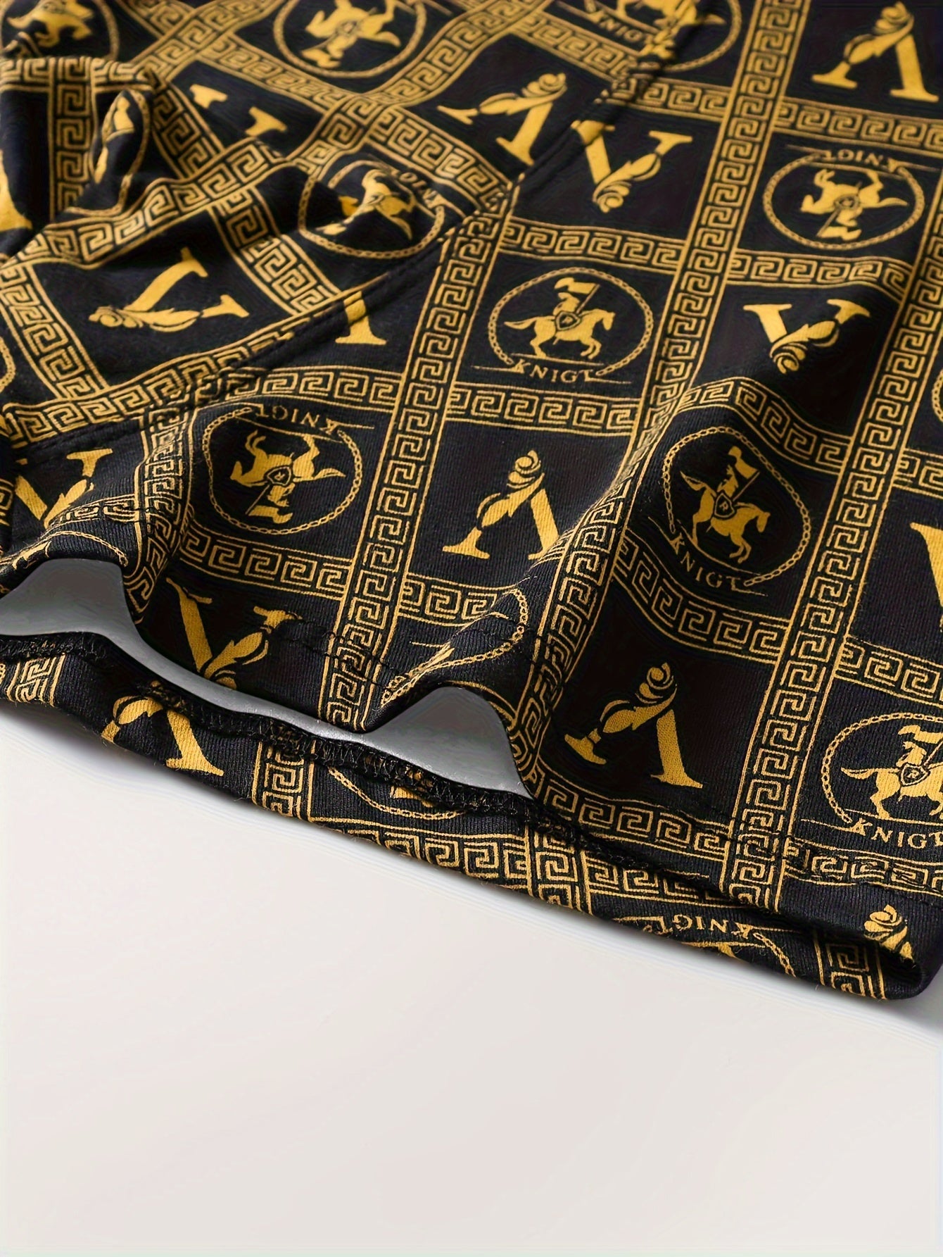 Men's Breathable Print Briefs Set of 4 Polyester Spandex Casual Sports Underwear