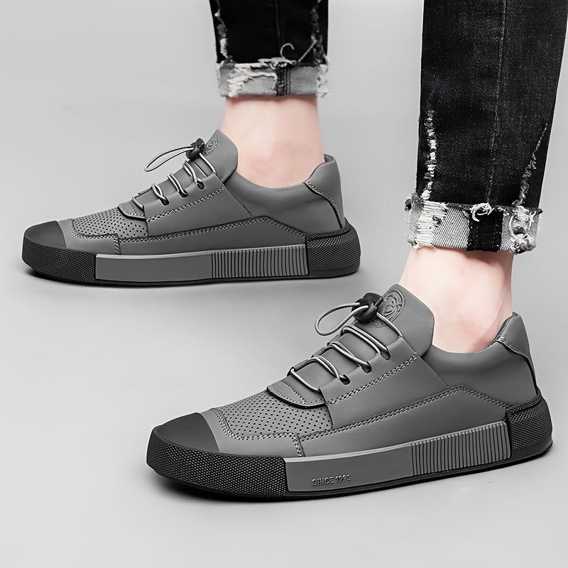 Men's Casual Sneakers Breathable Synthetic Upper Rubber Sole All-Season Low Top Streetwear