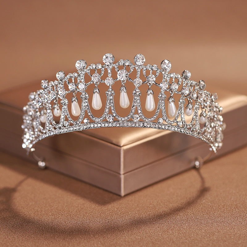 Elegant Silver Tiara Crown for Weddings and Parties Bridal Hair Accessories