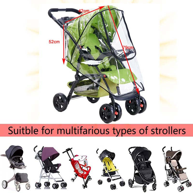 Baby Stroller Rain Cover Windproof Weather Shield for Universal Baby Stroller