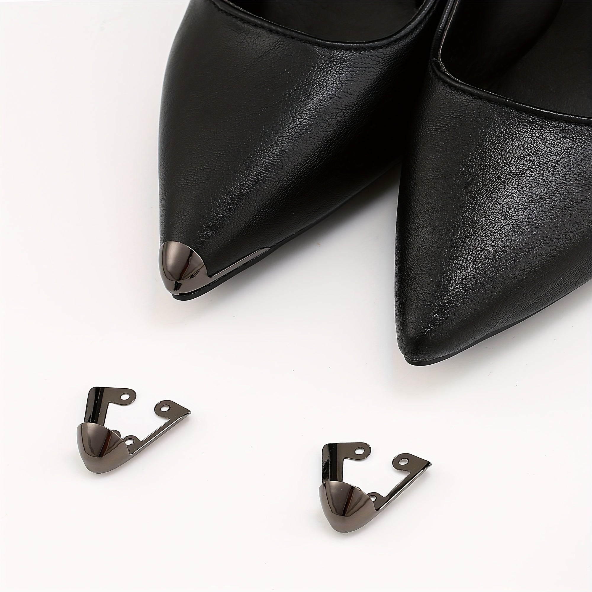 Women Steel Toe Caps for High Heels Shoe Protectors Beige Black Brown