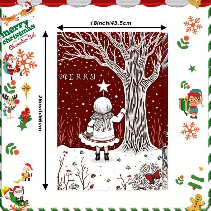Christmas Kitchen Towels Set 18x66cm Soft Merry Christmas Decor
