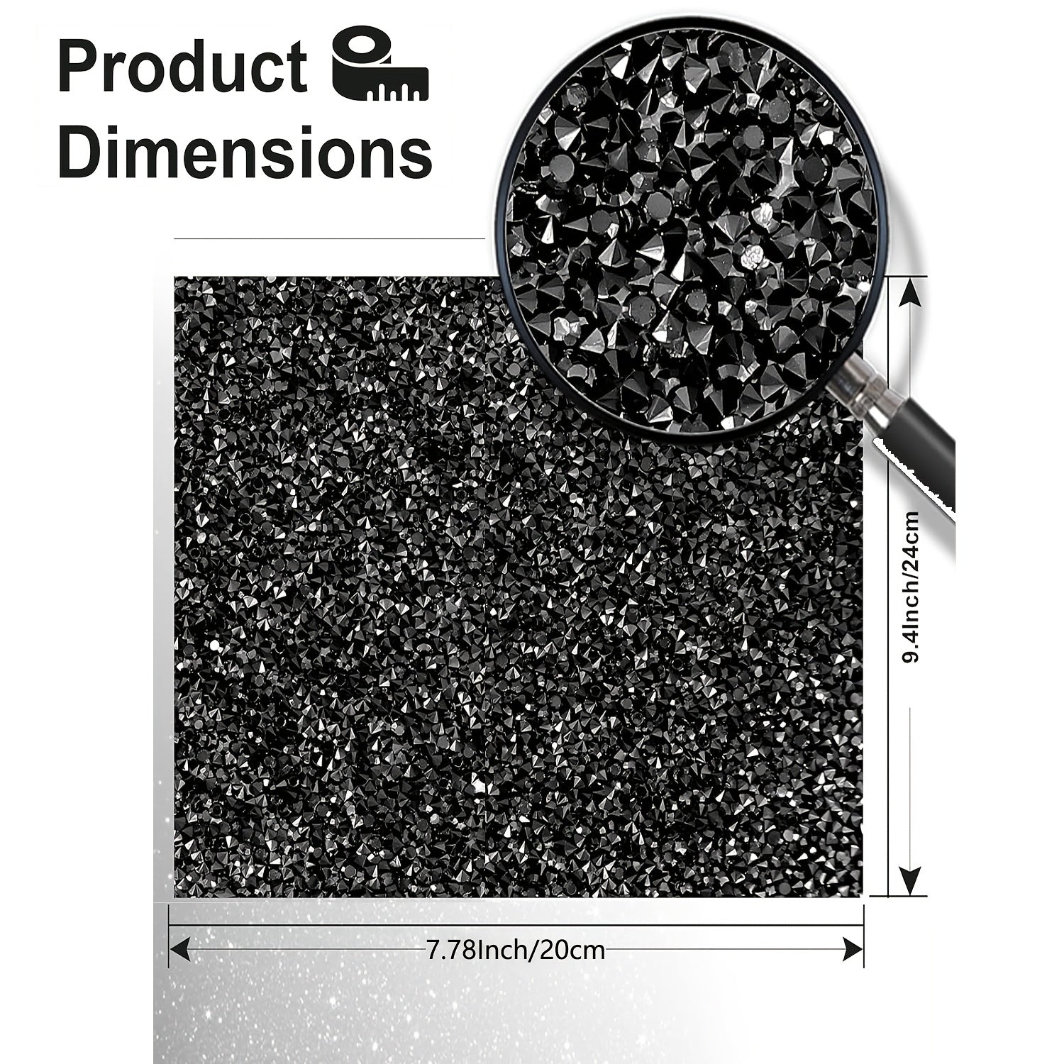Самоклеящаяся смоляная алмазная наклейка, кристально украшенная наклейка для DIY-ремесел - одноразовая 9.4x15.8 дюйма