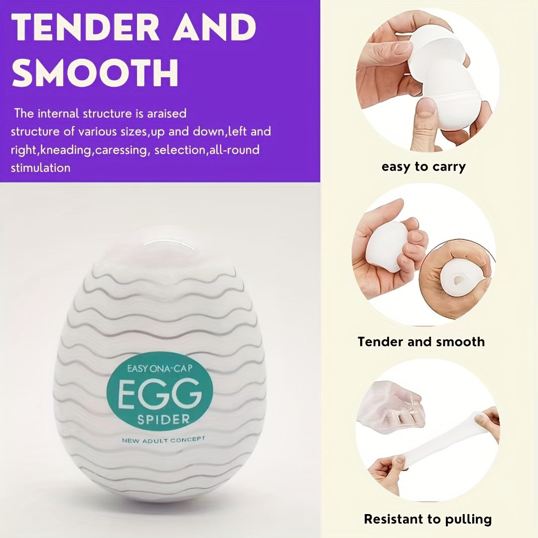 Men's TPE Soft Rubber Training Egg Sleeve Whimsical Designs for Pet Training