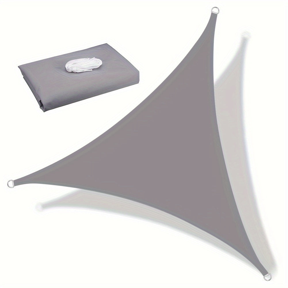 Triangle Shade Sail Canopy 98 UV Block 200GSM Polyester Outdoor Sun Shade for Patio Garden Yard Deck