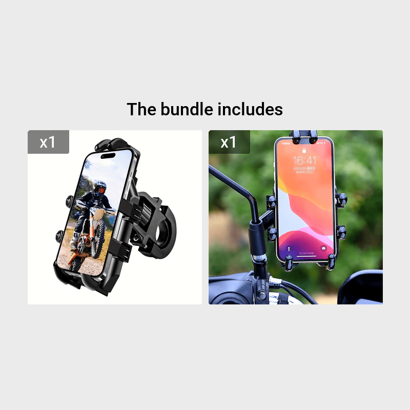 Motorcycle Phone Mount Shockproof ABS Handlebar Rearview Mirror Holder