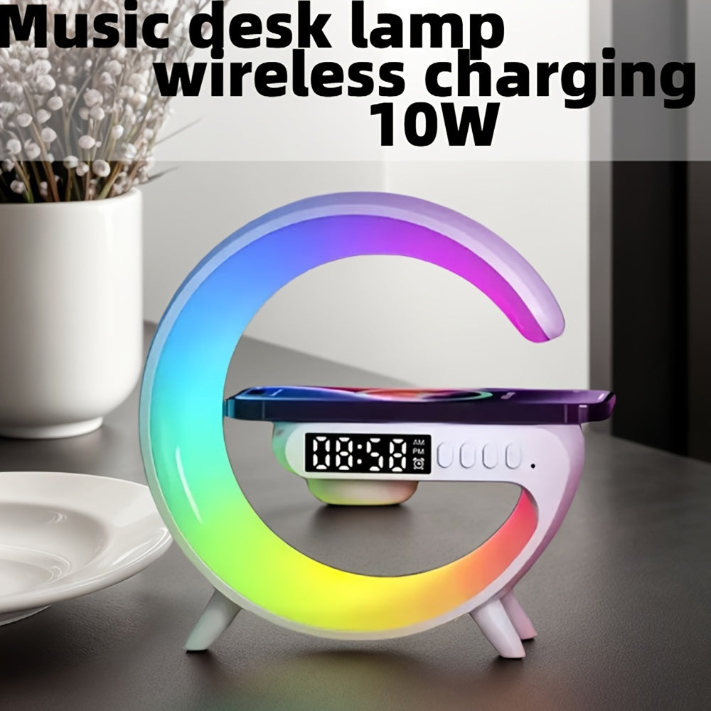 Wireless Speaker with Sunrise Alarm RGB Light Fast Charging 5.1 Surround Sound USB Type-C