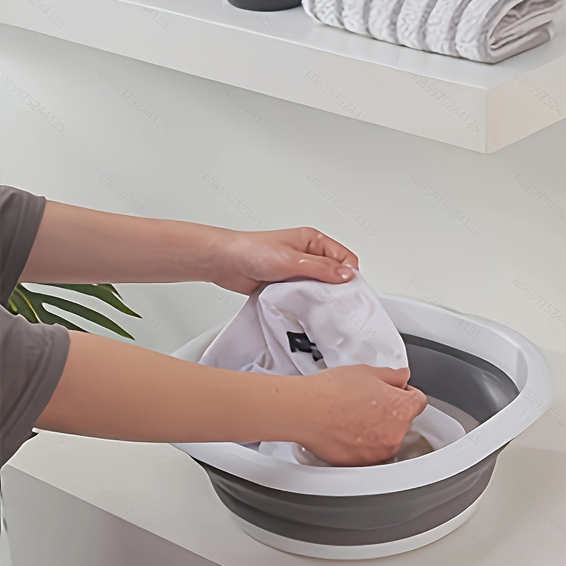 Foldable Plastic Basins Set for Washing Face Vegetables and Feet, Multi-Use
