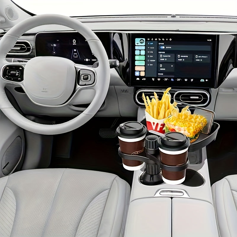 Car Phone Holder Tray Mobile Coffee Cup Storage Table Small Dining Rack