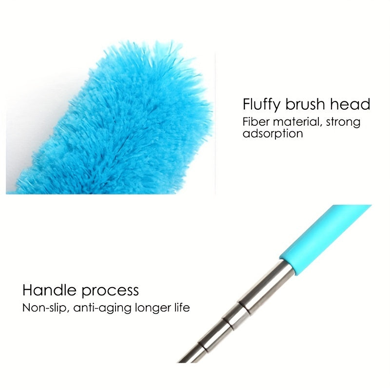 Stainless Steel Telescopic Fiber Duster Tozalash Vositasi Chang va supurish uchun
