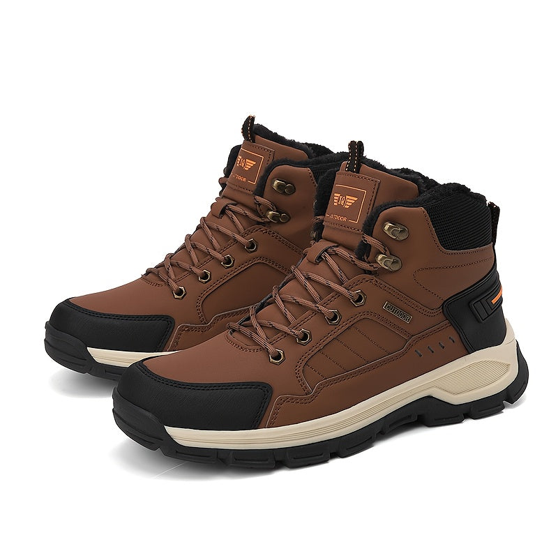 Women's Winter Tactical Boots Non-Slip TPR Sole All-Terrain Hiking Black Tan