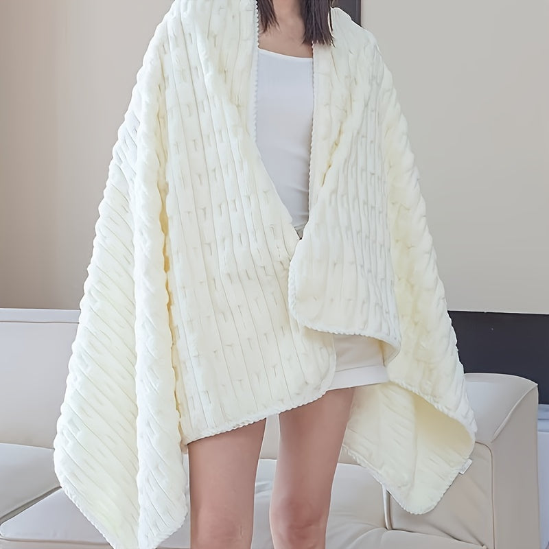 Large Coral Fleece Bath Towel for Adults Soft Quick-Drying Absorbent Spa Gym Home