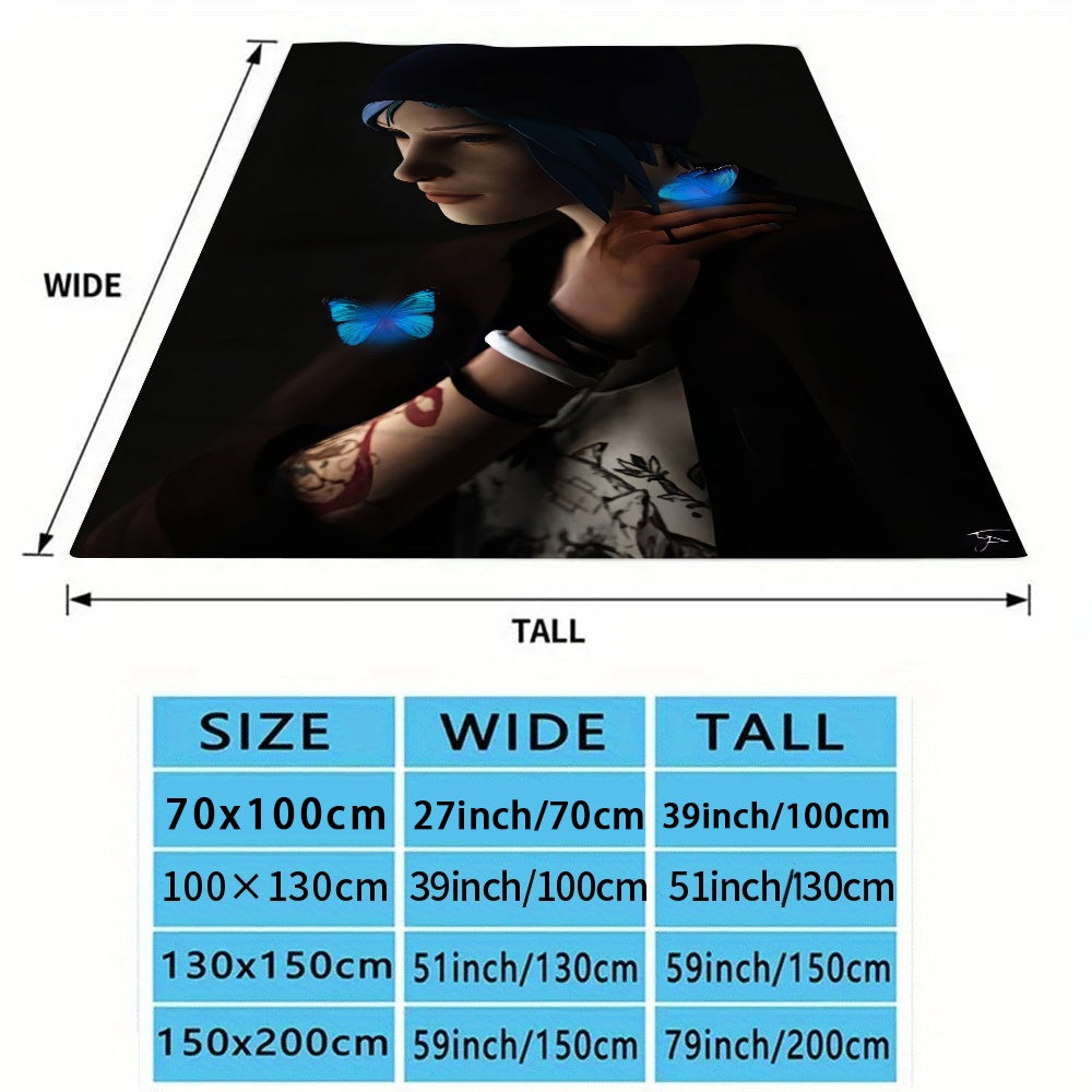 Vintage-Inspired Polyester Throw Blanket for Couch and Living Room Decor