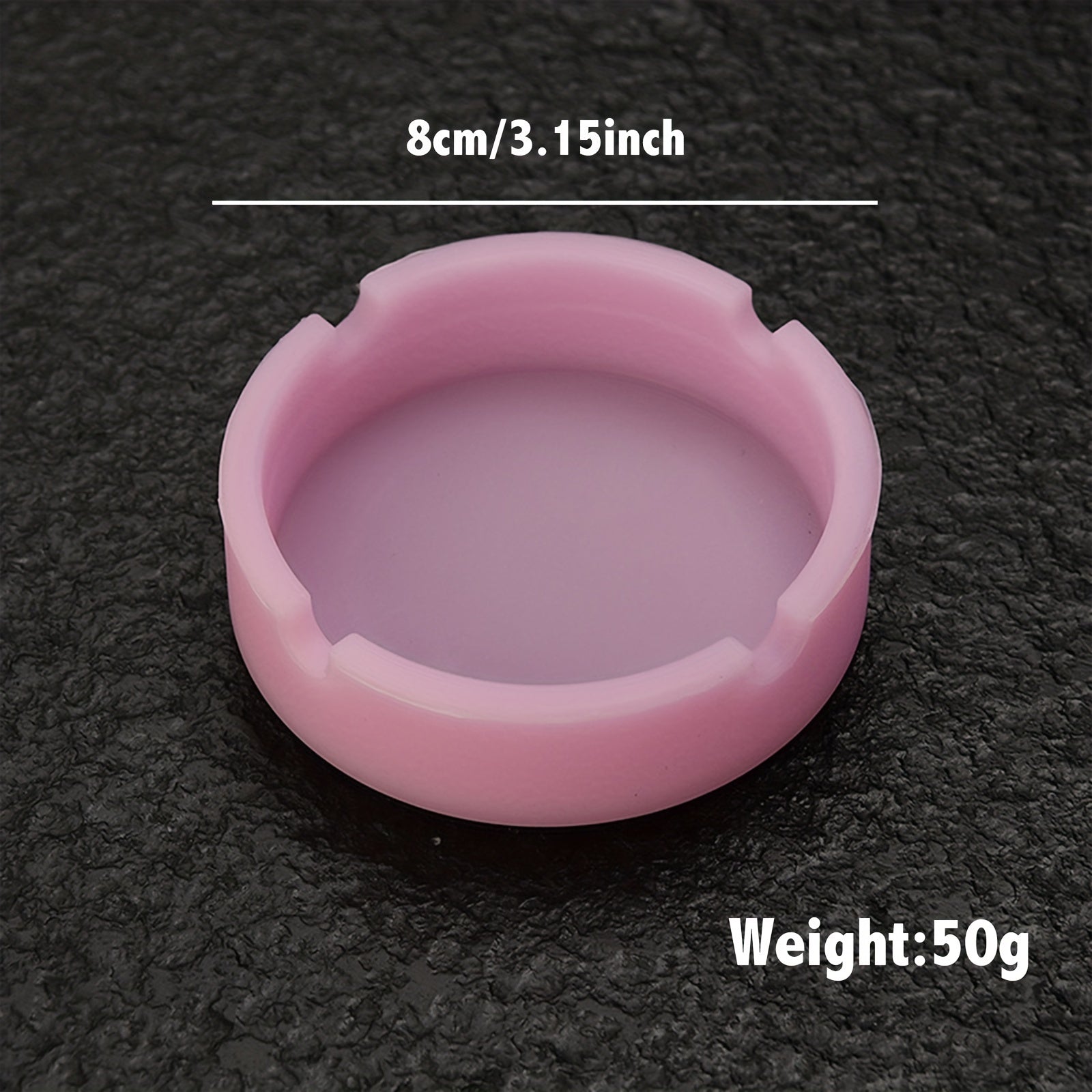 Unisex Silicone Luminous Round Ashtray Fluorescent Smoking Accessory