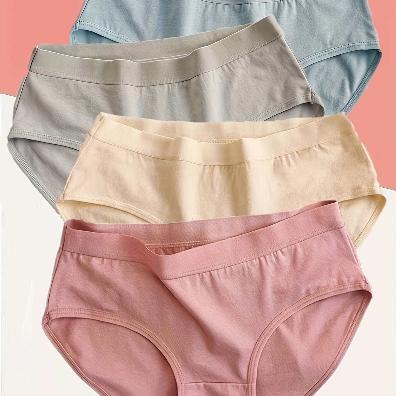 Women's Breathable Stretchy Cotton Briefs Pack of 4 Comfortable Underwear