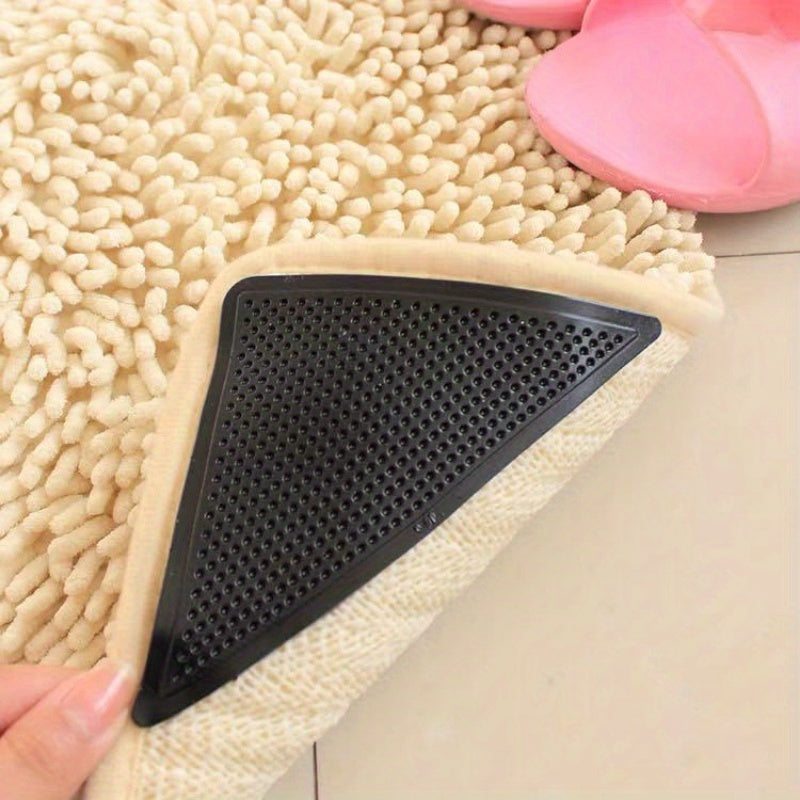 Set of 4 Silicone Carpet Grippers Non-Slip Rug Tape for Home and Office