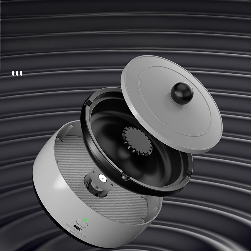 USB Rechargeable Air Purifier with Negative Ion Technology for Smoke Dust Removal White