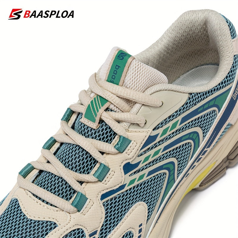 Men's Breathable Mesh Running Shoes with Slip-Resistant Sole and Lace Closure