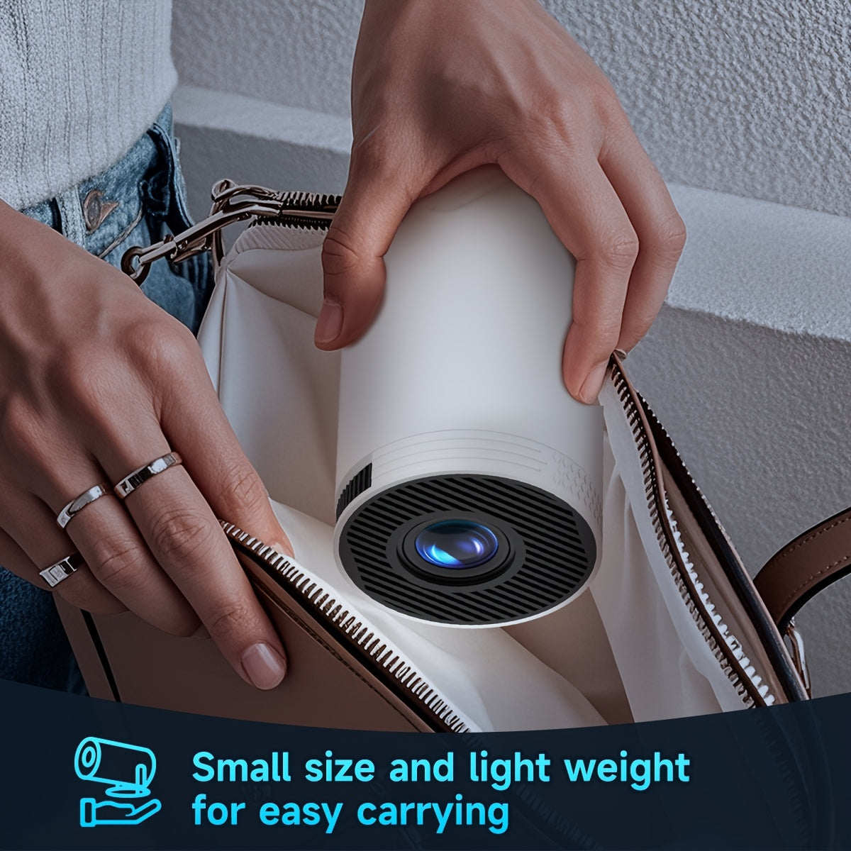 Mini Portable LED Projector for Home and Office 1080P Support