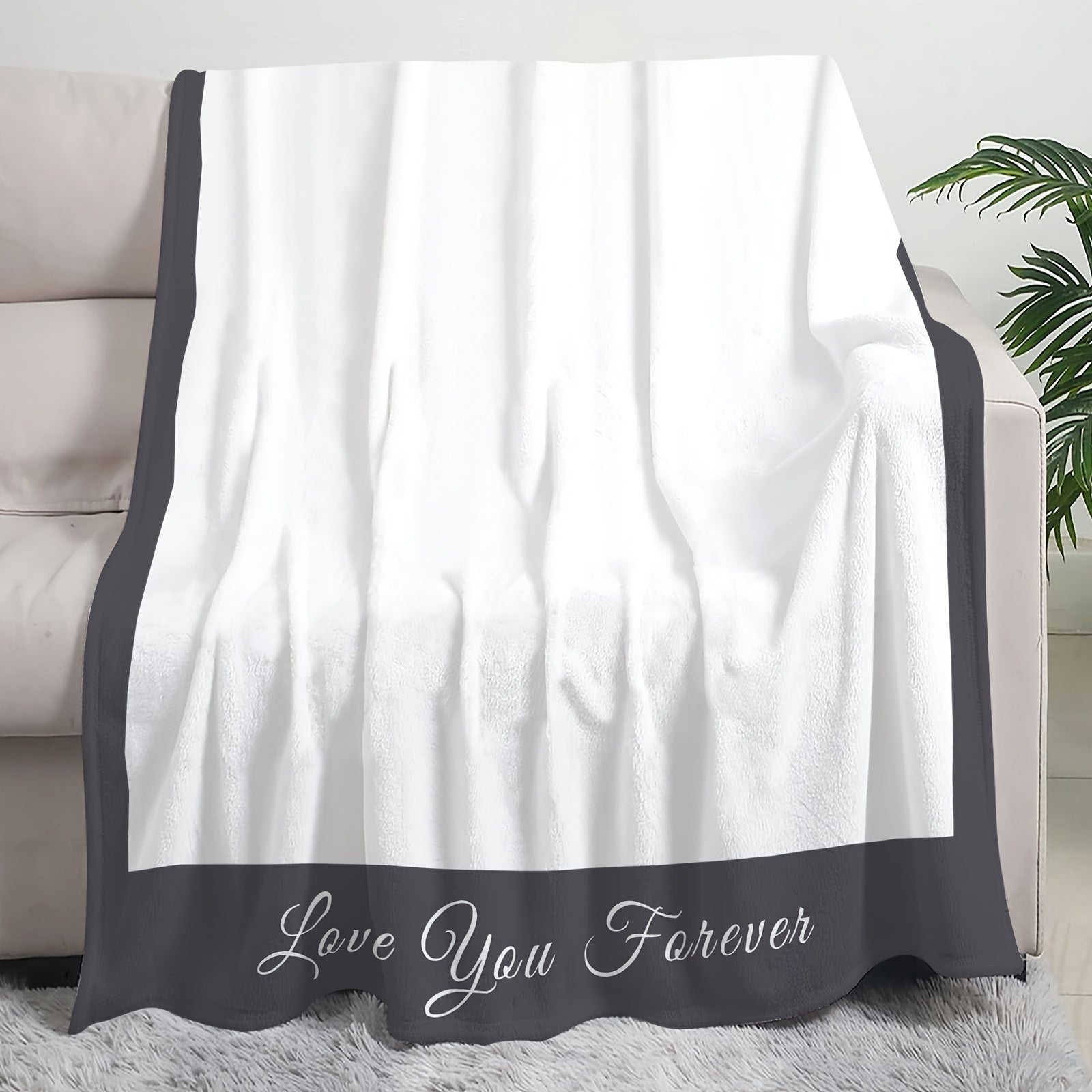 Personalized Flannel Photo Blanket for Gifts with Digital Print and Mixed Colors