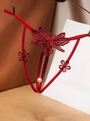 See-Through Thong Lingerie with Flap for Easy Access