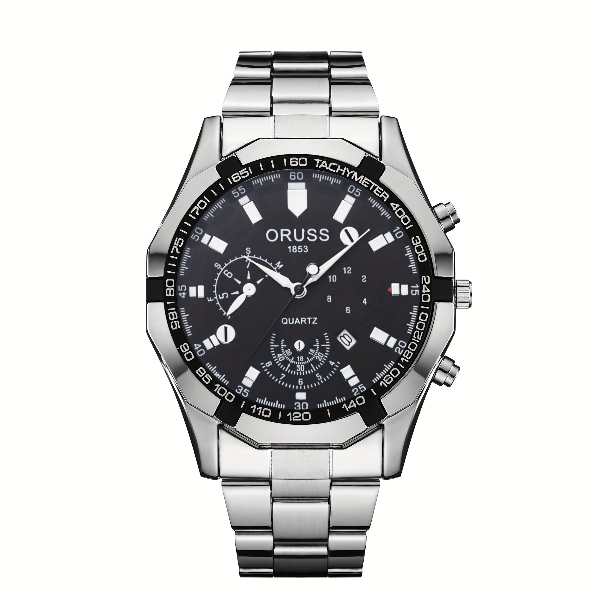Men's Waterproof Wristwatch with Large Dial Luminous Hands Durable Fashion Accessory