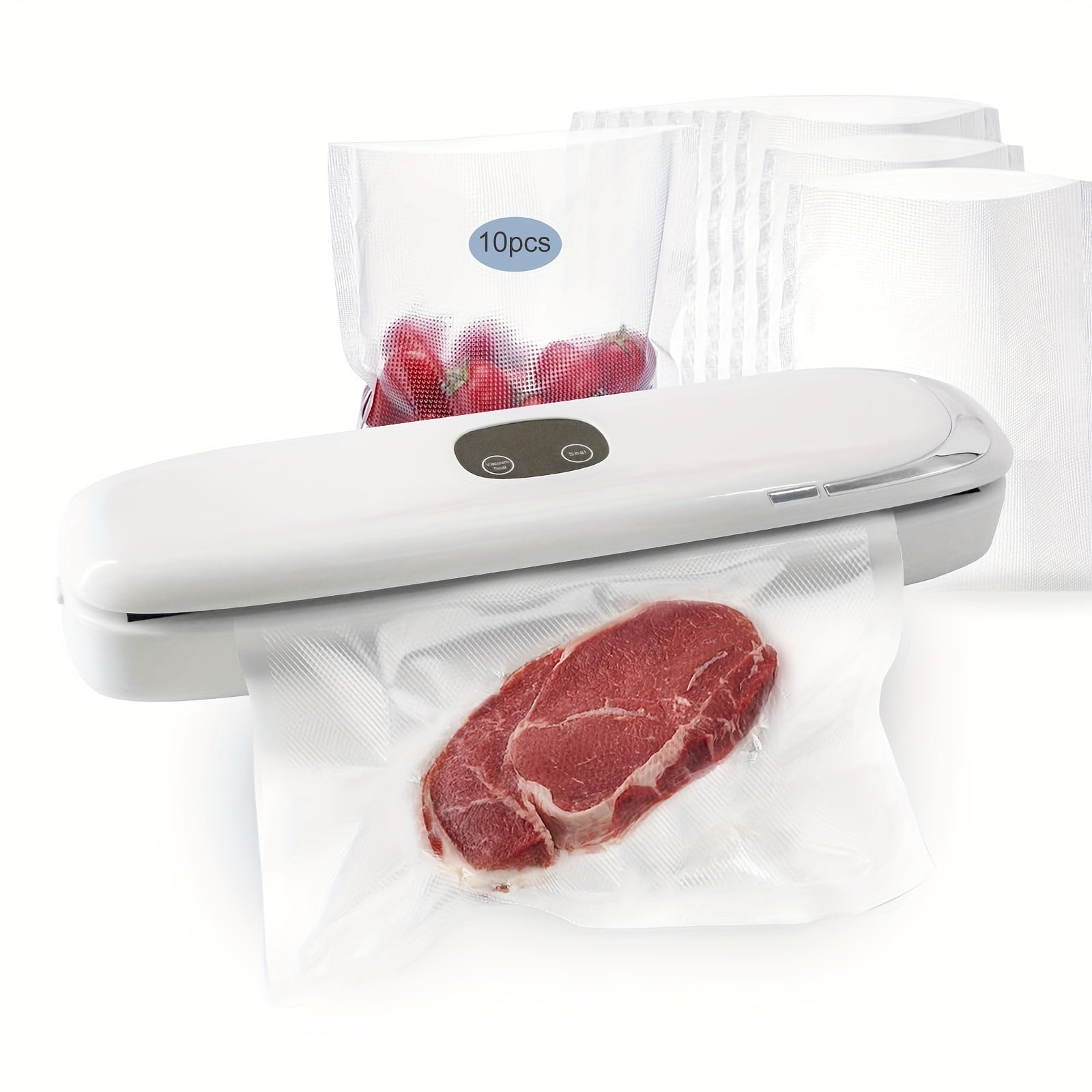 Food Vacuum Sealer with Automatic Air Seal System Dry Wet Food Modes Compact Design
