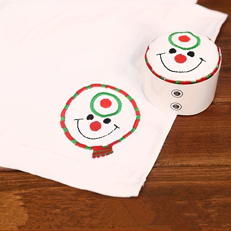 Cotton Christmas Tree Kitchen Towel Modern Style Machine Washable Fade-Resistant Embroidery