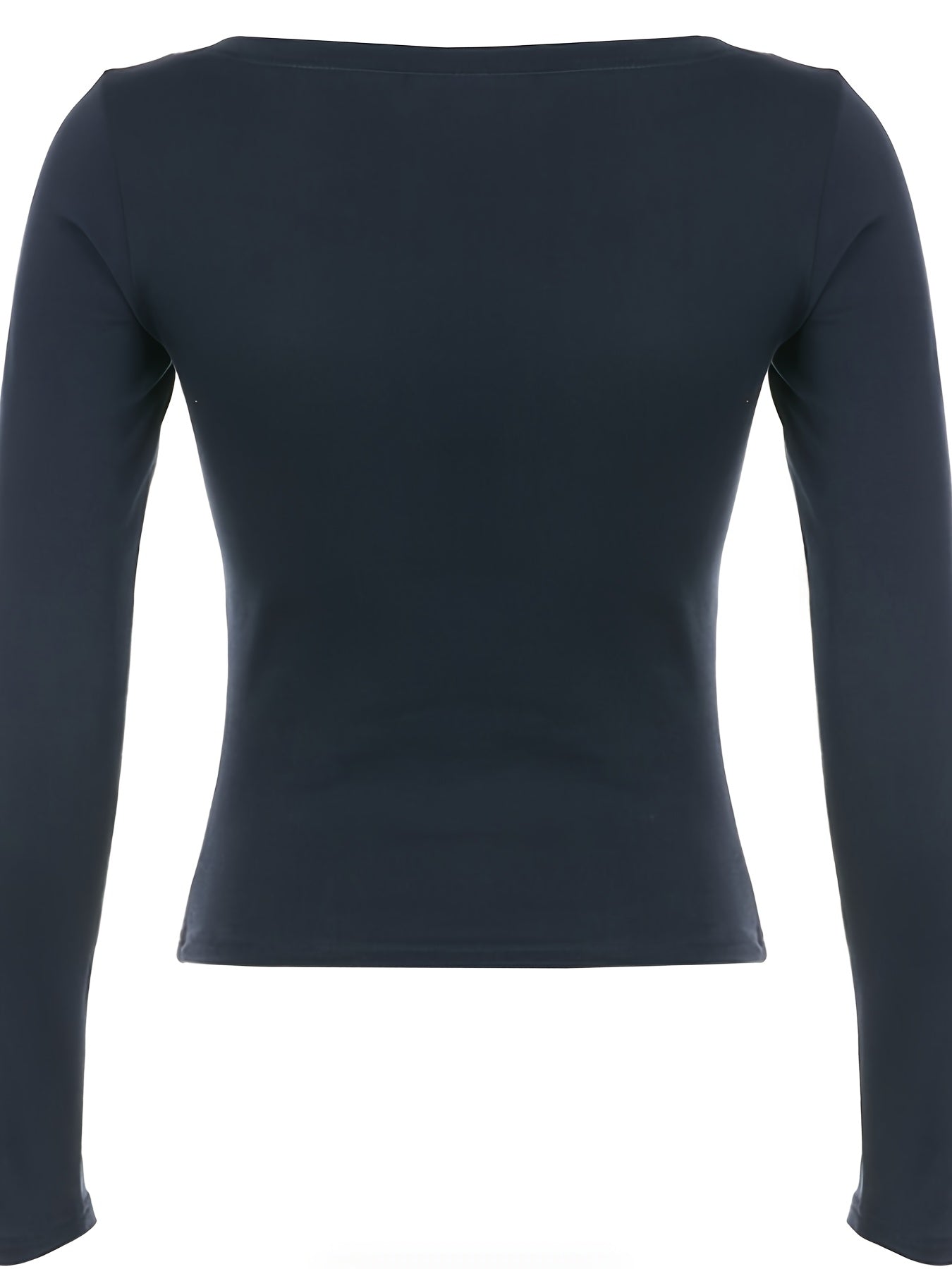 Women's Long Sleeve V-Neck T-Shirt Polyester Elastane Casual Top
