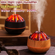 Humidificador de coche, hogar y escritorio con enchufe USB, luz nocturna y capacidad de agua de 200 ml