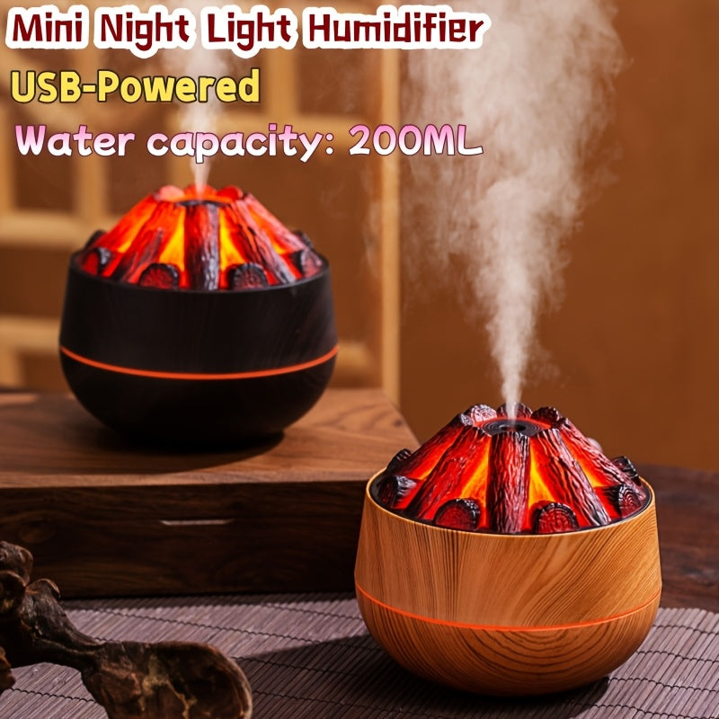 Humidificador de coche, hogar y escritorio con enchufe USB, luz nocturna y capacidad de agua de 200 ml
