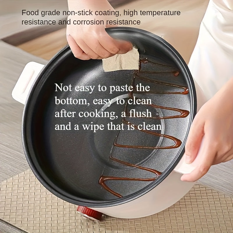 Olla eléctrica de gran volumen de 4.01L con cesta de vapor, sartén antiadherente