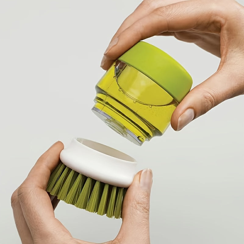 Hydraulic Tableware Washing Brush with Press Soap and Scale Removal Plate