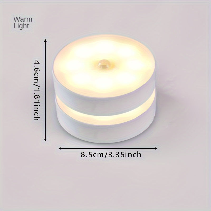 Smart Motion Sensor LED Night Lights USB Rechargeable for Bedroom Stairs Dorm