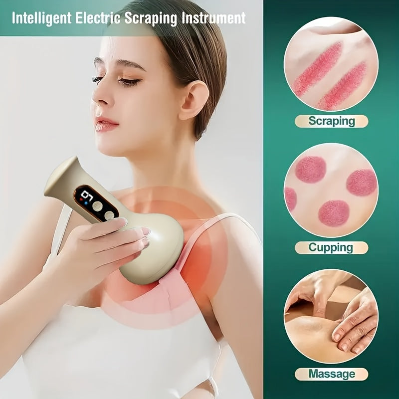 Portable Electric Meridian Massager with Digital Display Rechargeable Lithium Battery