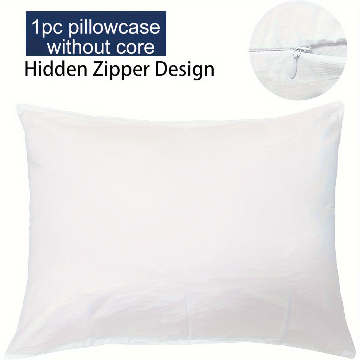 Cotton Pillowcases with Zipper Closure Soft and Comfortable for Bedroom and Home Decor