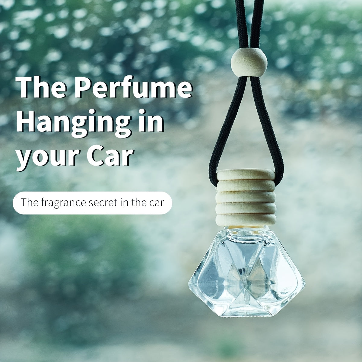 Set of 4 Long-Lasting Car Air Fresheners with Essential Oils and Perfume Champagne Floral Scents Alcohol-Free