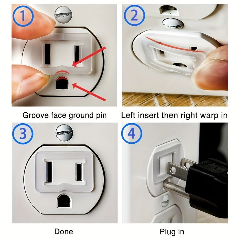 4/8pcs Wall Outlet Stabilizer Non-Electric Plastic Fire-Resistant Anti-Fall Outlet Fixer