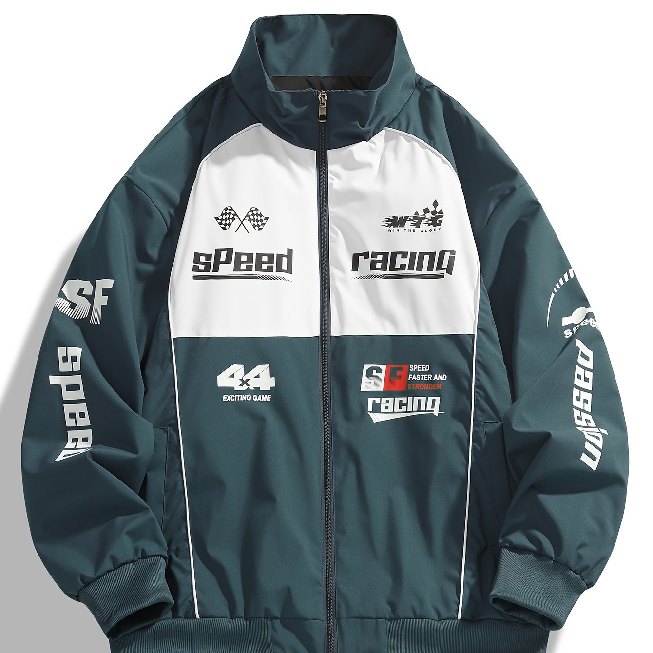 Erkaklar uchun 3041 Sport Casual Poyga Kostyum Jeketi kundalik kiyim uchun.