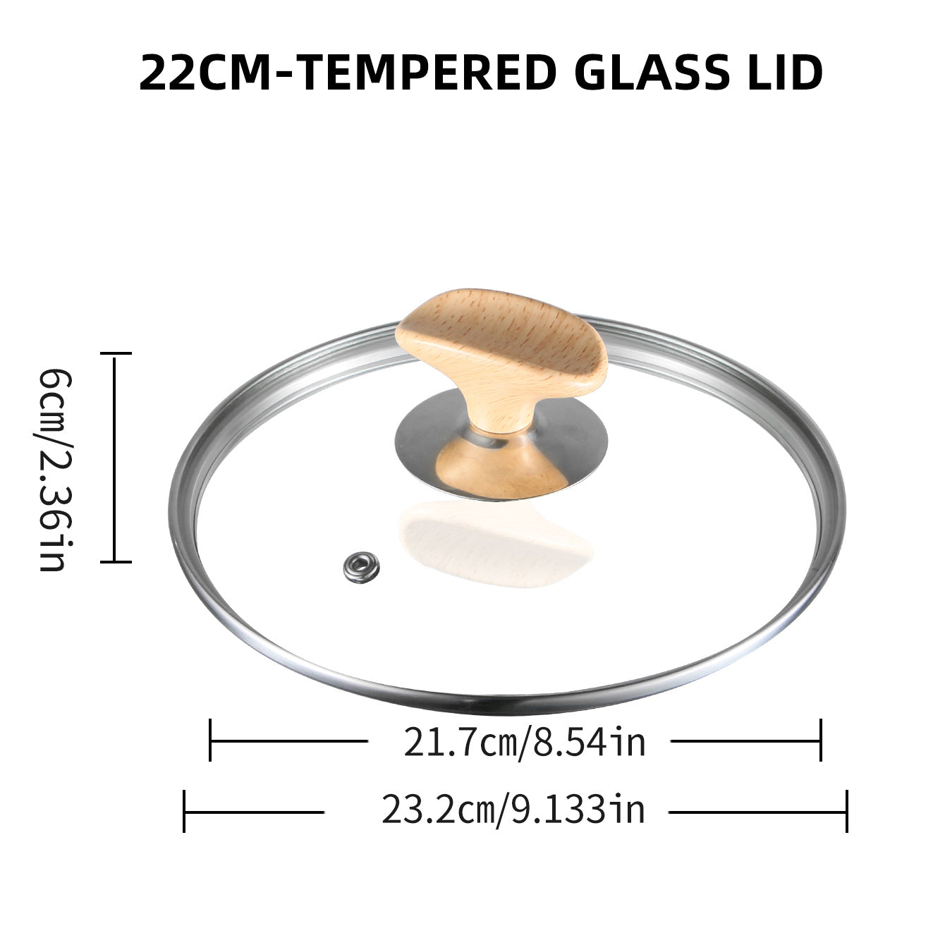 Stainless Steel Glass Pot Lid for Soup Milk and Flat Cooking Pots