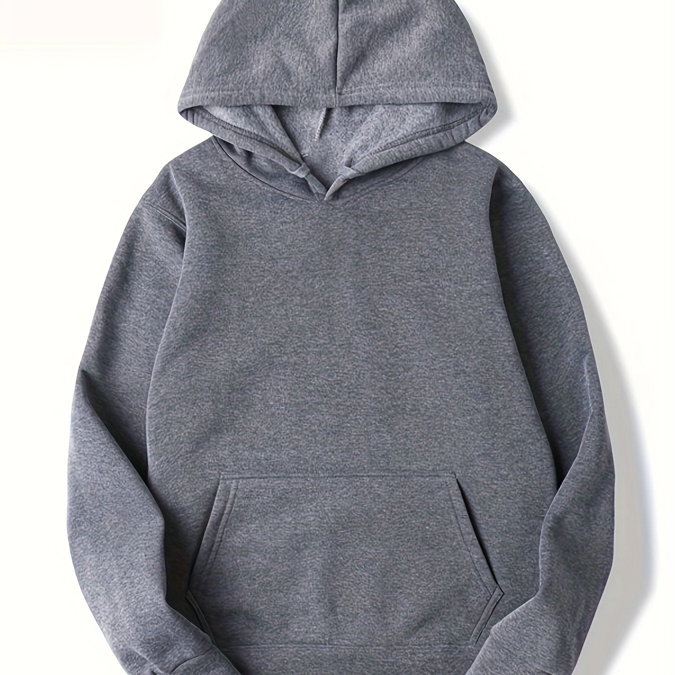 Men's Hooded Sweatshirt 100% Polyester Knit Regular Fit Printed Casual Plus Size Black Grey Navy